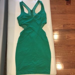 Green mini dress